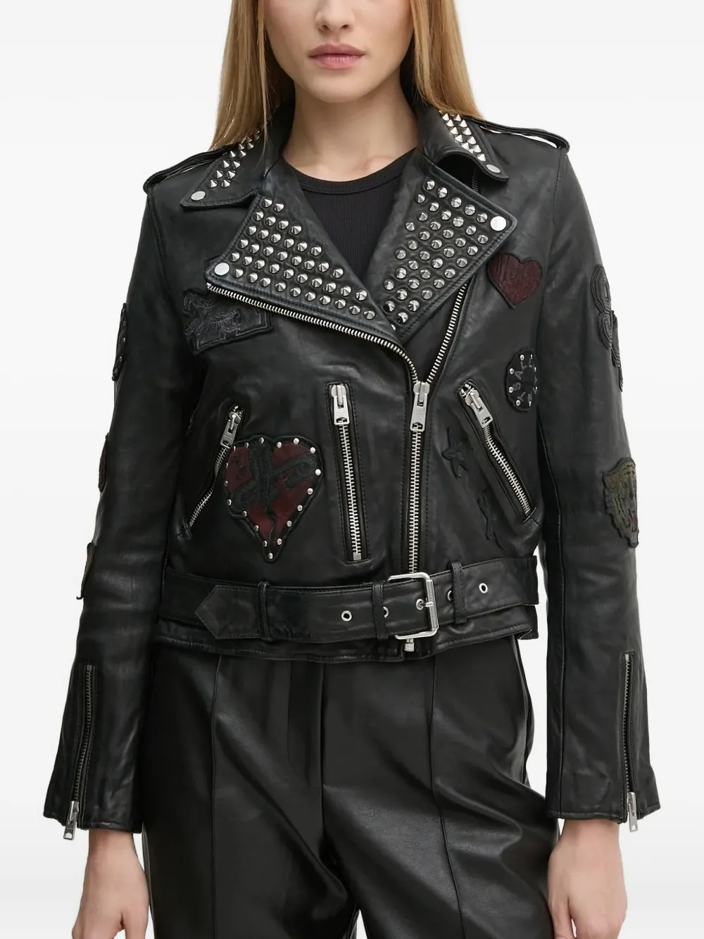 Куртка с заклепками Allsaints, черный
Куртка с заклепками Allsaints, черный