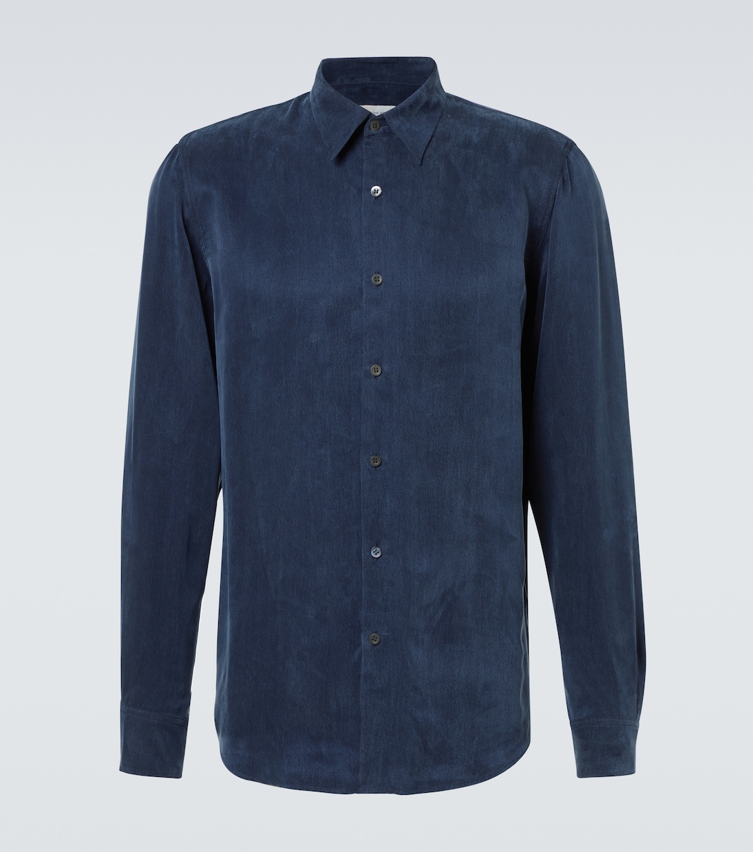 Рубашка оверсайз Dries Van Noten, темно-синий 
Рубашка оверсайз Dries Van Noten, темно-синий