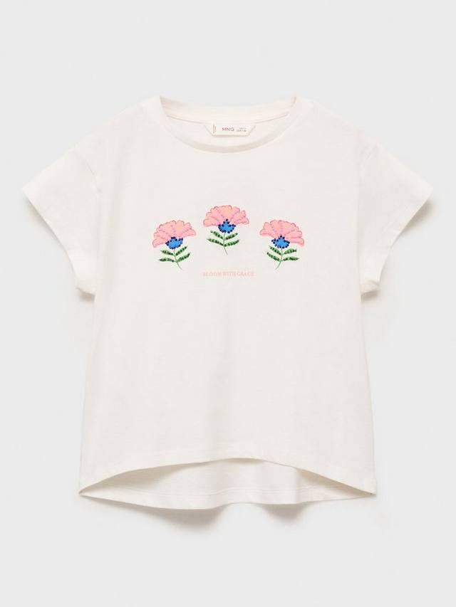 Детская футболка Grace Cotton с коротким рукавом и цветочным принтом Mango, Natural White
Детская футболка Grace Cotton с коротким рукавом и цветочным принтом Mango, Natural White