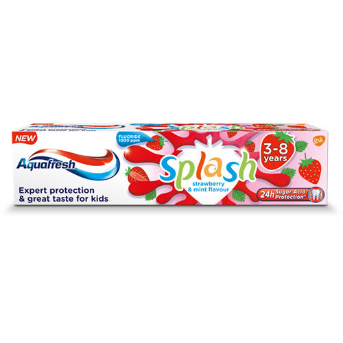 Зубная паста Aquafresh, Splash Toothpaste для детей 3-8 лет Клубника и Мята 50мл, GSK
Зубная паста Aquafresh, Splash Toothpaste для детей 3-8 лет Клубника и Мята 50мл, GSK