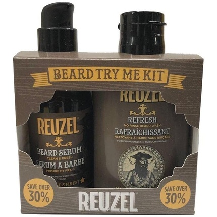 Набор для ухода за бородой Beard Try Me Kit — масло для бороды и средство для мытья бороды, не требующее смывания Reuzel
Набор для ухода за бородой Beard Try Me Kit — масло для бороды и средство для мытья бороды, не требующее смывания Reuzel
