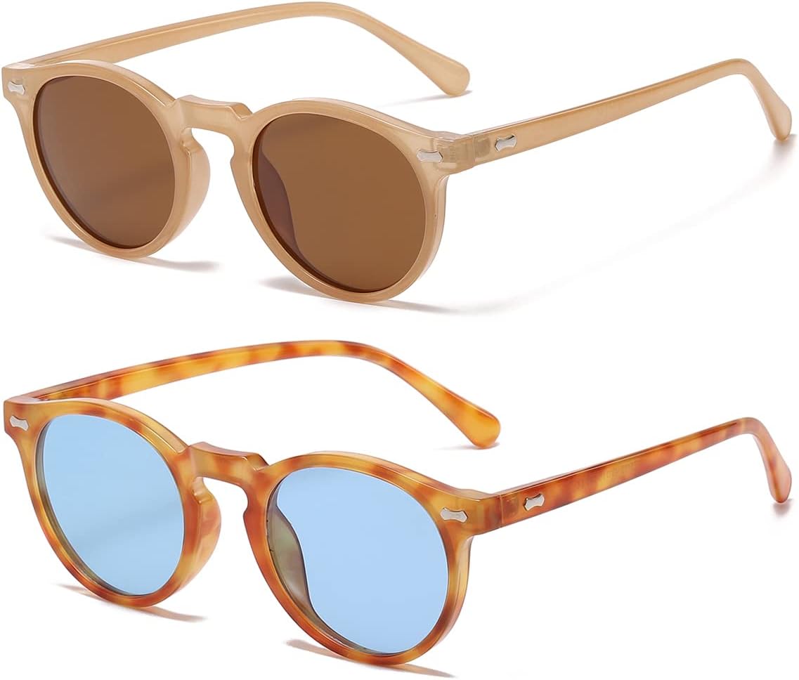 NIDOVIX Винтажные поляризованные солнцезащитные очки для мужчин и женщин, круглые, в стиле ретро, классические, модные, с защитой от УФ-излучения UV400, Two Pack: (Amber/Brown+orange Tortoise/Clear Blue)
NIDOVIX Винтажные поляризованные солнцезащитные очки для мужчин и женщин, круглые, в стиле ретро, классические, модные, с защитой от УФ-излучения UV400, Two Pack: (Amber/Brown+orange Tortoise/Clear Blue)