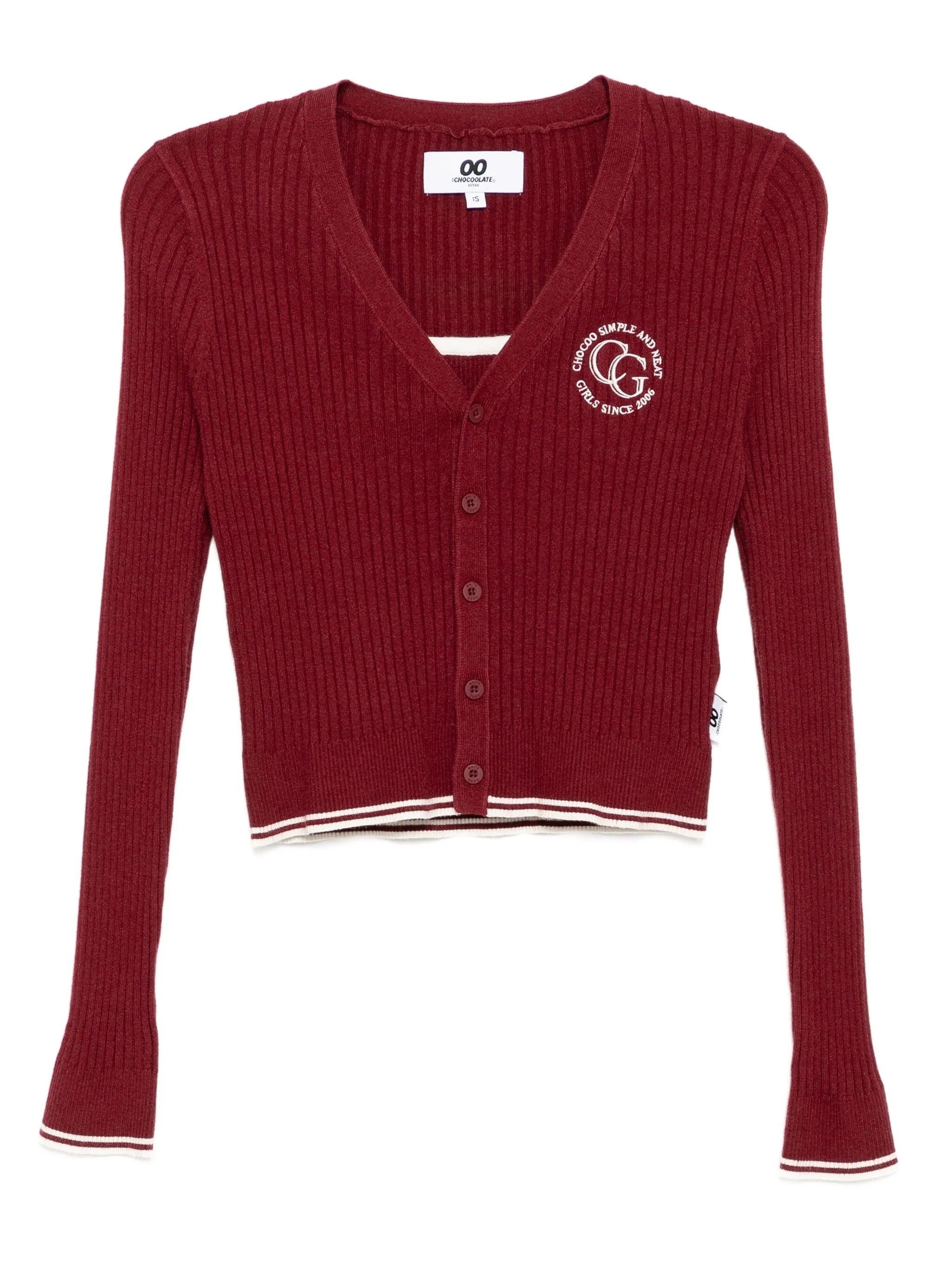 Комплект из топа и кардигана с вышитым логотипом Chocoolate, красный
Комплект из топа и кардигана с вышитым логотипом Chocoolate, красный