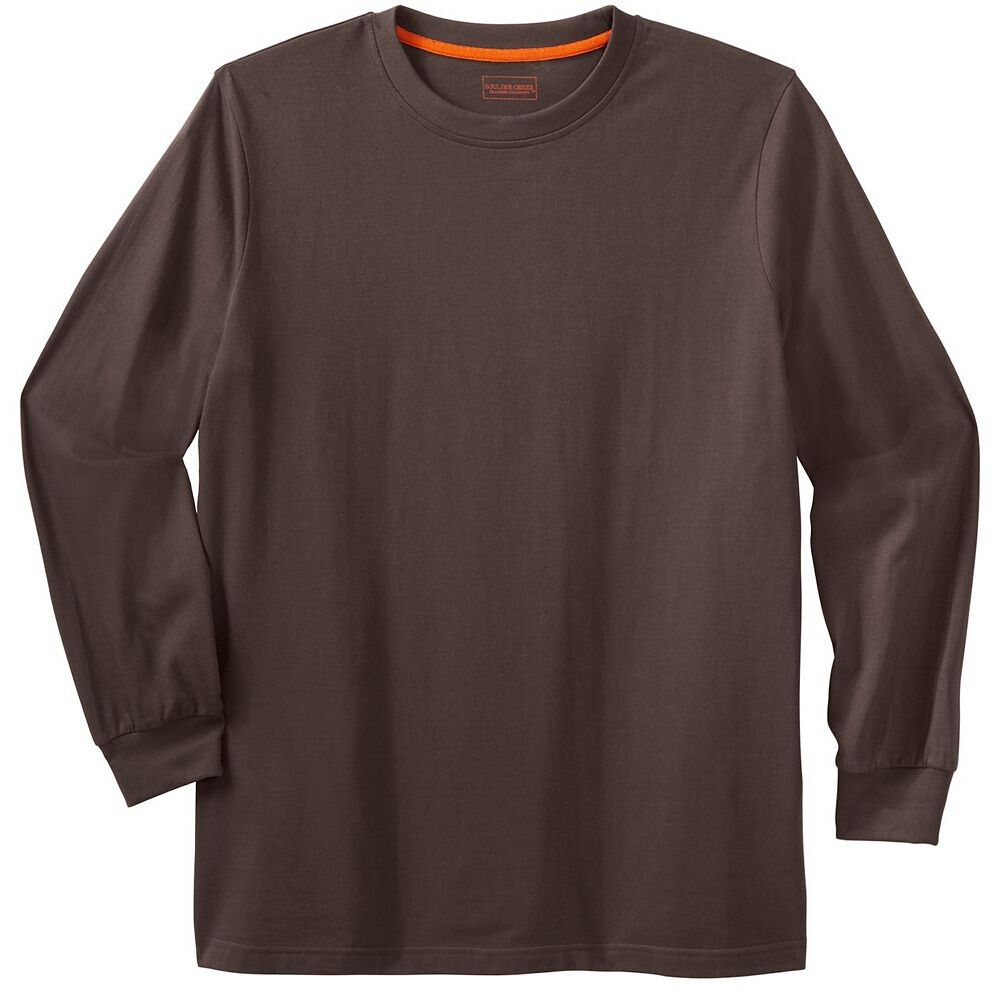 Мужская футболка с круглым вырезом Boulder Creek By Kingsize для больших и высоких тяжеловесов с длинными рукавами и без карманов, цвет Dark Brown
Мужская футболка с круглым вырезом Boulder Creek By Kingsize для больших и высоких тяжеловесов с длинными рукавами и без карманов, цвет Dark Brown