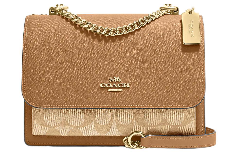 COACH Кожаный мессенджер с покрытием из ткани цепочка через плечо кроссбоди средний женский светло-коричневый
COACH Кожаный мессенджер с покрытием из ткани цепочка через плечо кроссбоди средний женский светло-коричневый