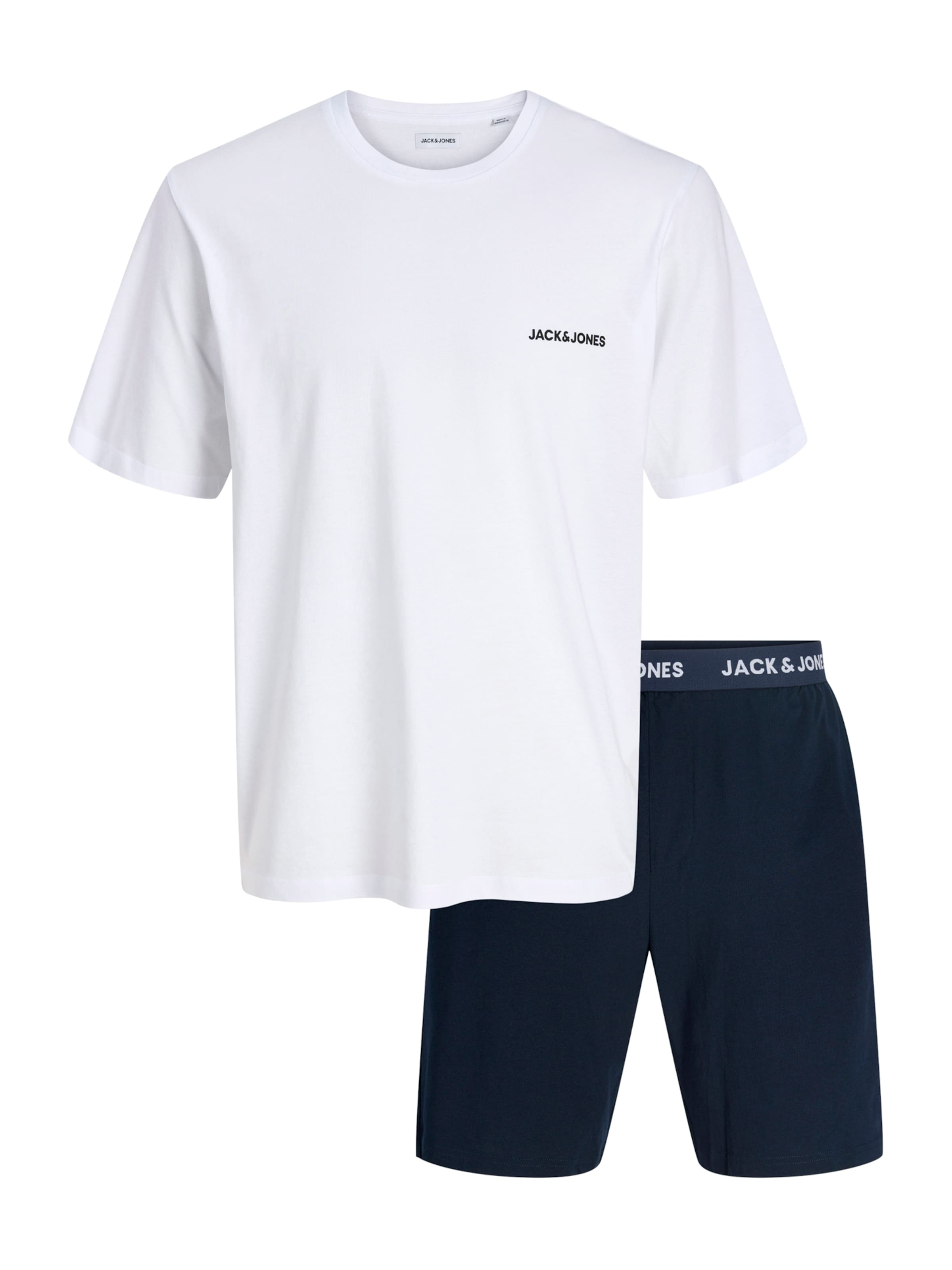 JACK & JONES Короткая пижама 'JACEVEREST' в темно-синем, белом
JACK & JONES Короткая пижама 'JACEVEREST' в темно-синем, белом