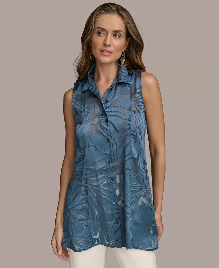 Женская безрукавка на пуговицах туника Donna Karan New York, синий
Женская безрукавка на пуговицах туника Donna Karan New York, синий