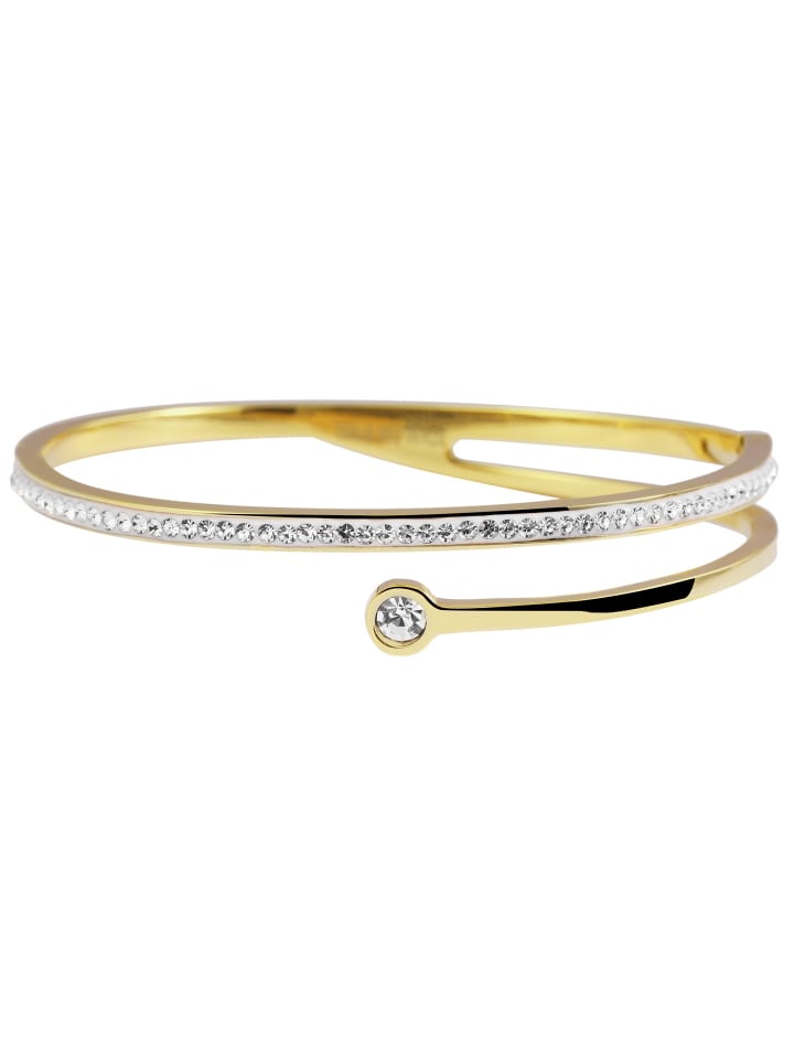 Adeliás Женский браслет из нержавеющей стали с искусственными камнями в золотой оправе
Adeliás Женский браслет из нержавеющей стали с искусственными камнями в золотой оправе