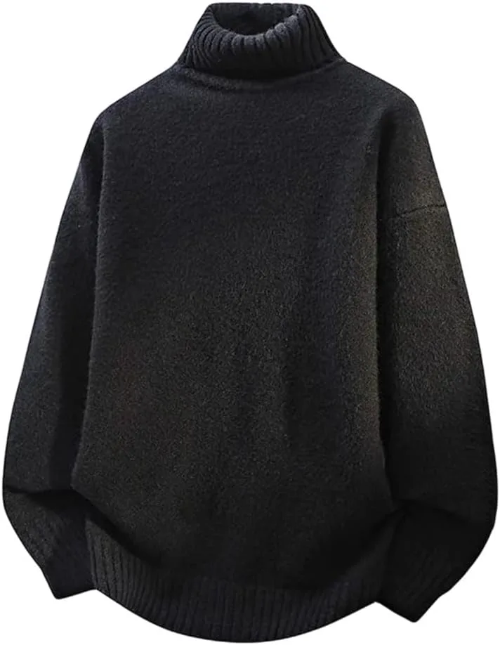 Мужской свитер с высоким воротником, вязаный, мягкий
Мужской свитер с высоким воротником, вязаный, мягкий