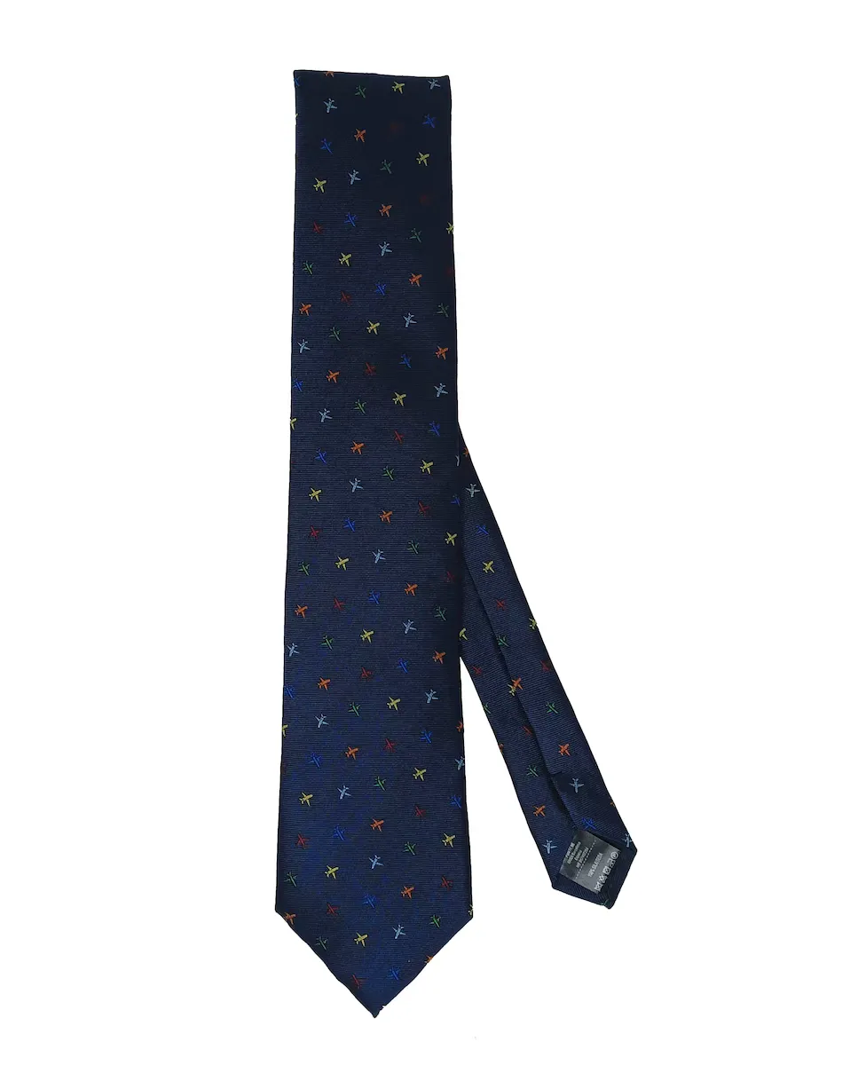 Галстук из натурального шелка темно-синего цвета с принтом самолета Pertegaz, тёмно-синий
Галстук из натурального шелка темно-синего цвета с принтом самолета Pertegaz, тёмно-синий