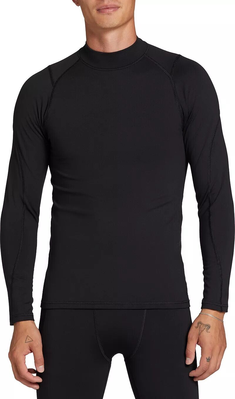 Мужская компрессионная рубашка с воротником-стойкой и длинными рукавами Dsg для холодной погоды, черный