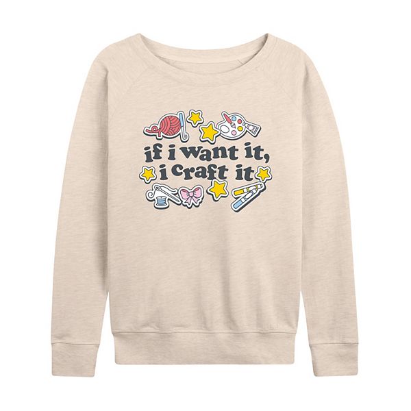 Женская футболка с длинным рукавом и принтом if i want it, i craft it из французского футера Licensed Character
Женская футболка с длинным рукавом и принтом if i want it, i craft it из французского футера Licensed Character