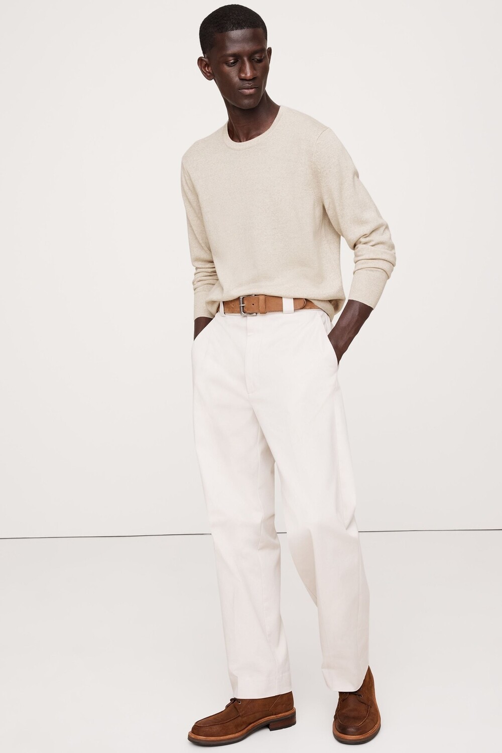 Джемпер с круглым вырезом из итальянской мериносовой шерсти Banana Republic, бежевый
Джемпер с круглым вырезом из итальянской мериносовой шерсти Banana Republic, бежевый