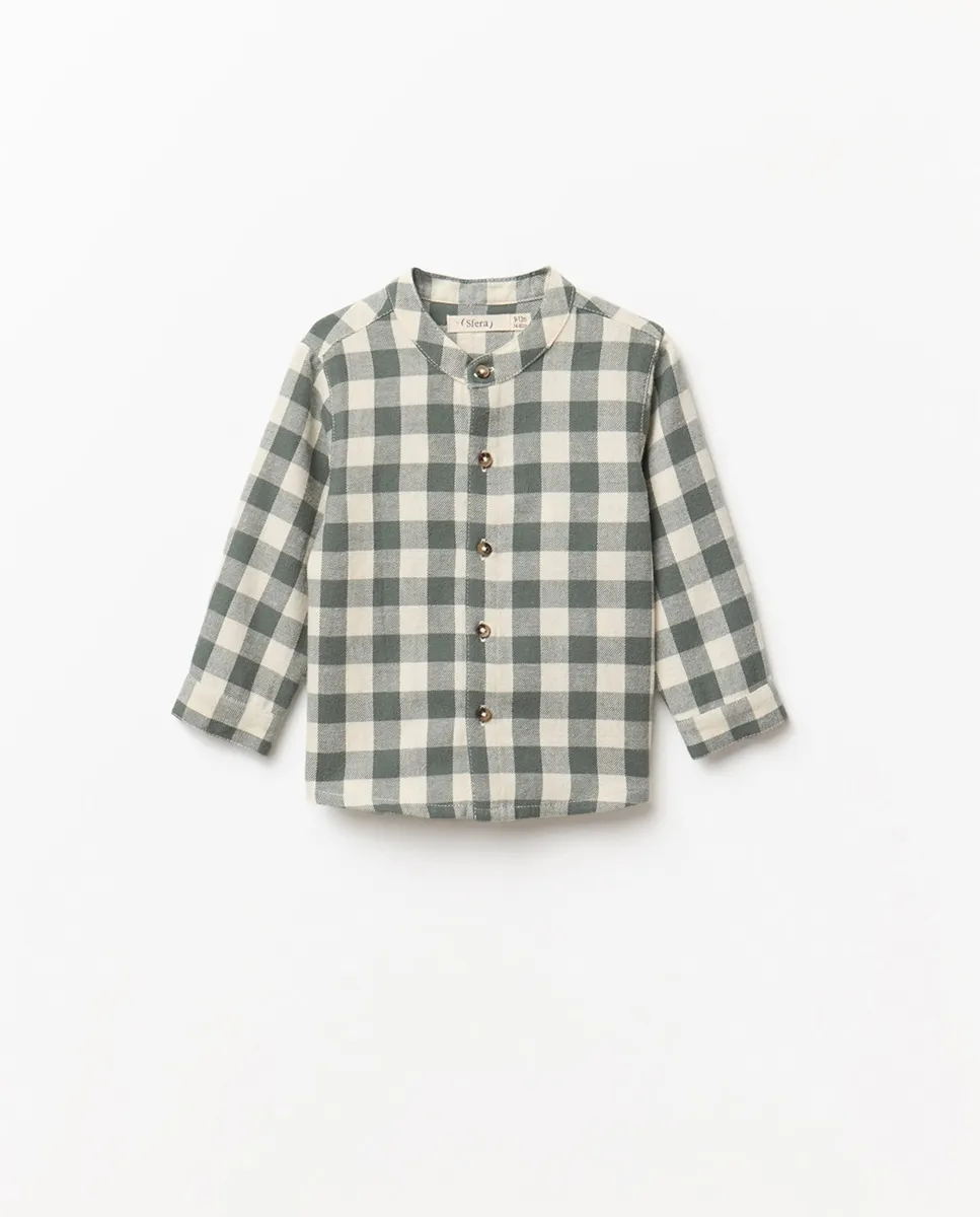 Рубашка в клетку из твила Sfera, зеленый
Рубашка в клетку из твила Sfera, зеленый
