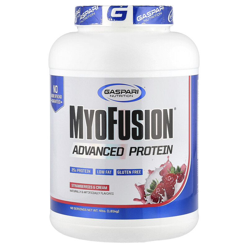 Gaspari Nutrition, MyoFusion, улучшенный протеин, клубника и сливки, 1,81 кг (4 фунта)
Gaspari Nutrition, MyoFusion, улучшенный протеин, клубника и сливки, 1,81 кг (4 фунта)