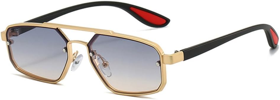 Ретро металлические солнцезащитные очки с двойной перемычкой для женщин, многоугольные солнцезащитные очки с заклепками для мужчин, модные градиентные солнцезащитные очки с защитой от УФ-излучения UV400 TKKTLLT, Golden Grey Tea
Ретро металлические солнцезащитные очки с двойной перемычкой для женщин, многоугольные солнцезащитные очки с заклепками для мужчин, модные градиентные солнцезащитные очки с защитой от УФ-излучения UV400 TKKTLLT, Golden Grey Tea