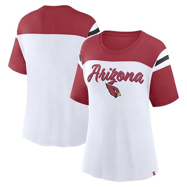 Женский бело-красный модный кроп-топ Arizona Cardinals Fanatics
Женский бело-красный модный кроп-топ Arizona Cardinals Fanatics