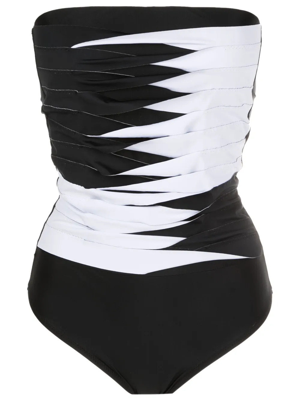 Двухцветный купальник с драпировкой Amir Slama, черный
Двухцветный купальник с драпировкой Amir Slama, черный