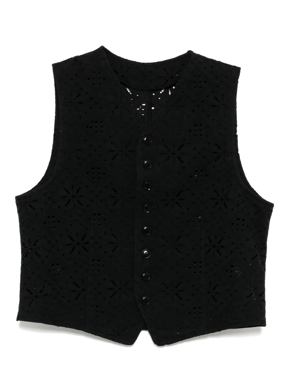 Кружевной топ без рукавов Y's, черный
Кружевной топ без рукавов Y's, черный