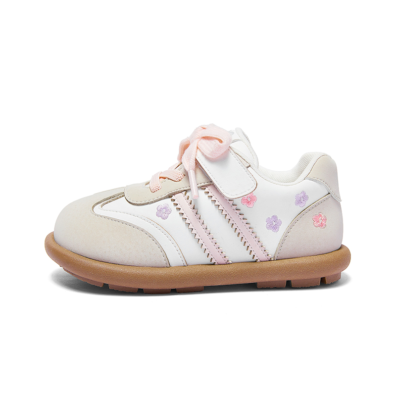 Нескользящие износостойкие низкие туфли для малышей Snoffy, белый/серый/розовый 
Нескользящие износостойкие низкие туфли для малышей Snoffy, белый/серый/розовый