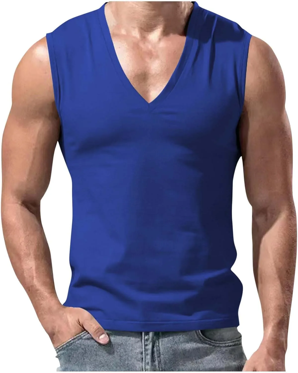 Мужской топ летний безрукавный Solid Color Juebong
Мужской топ летний безрукавный Solid Color Juebong