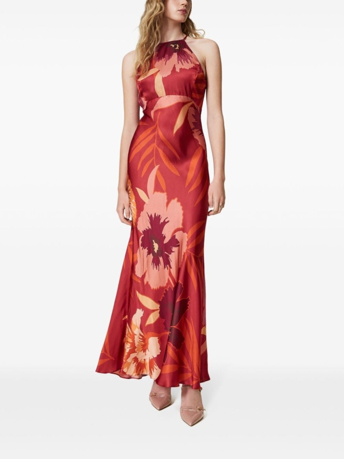 TWINSET атласное платье макси с цветочным принтом, красный
TWINSET атласное платье макси с цветочным принтом, красный