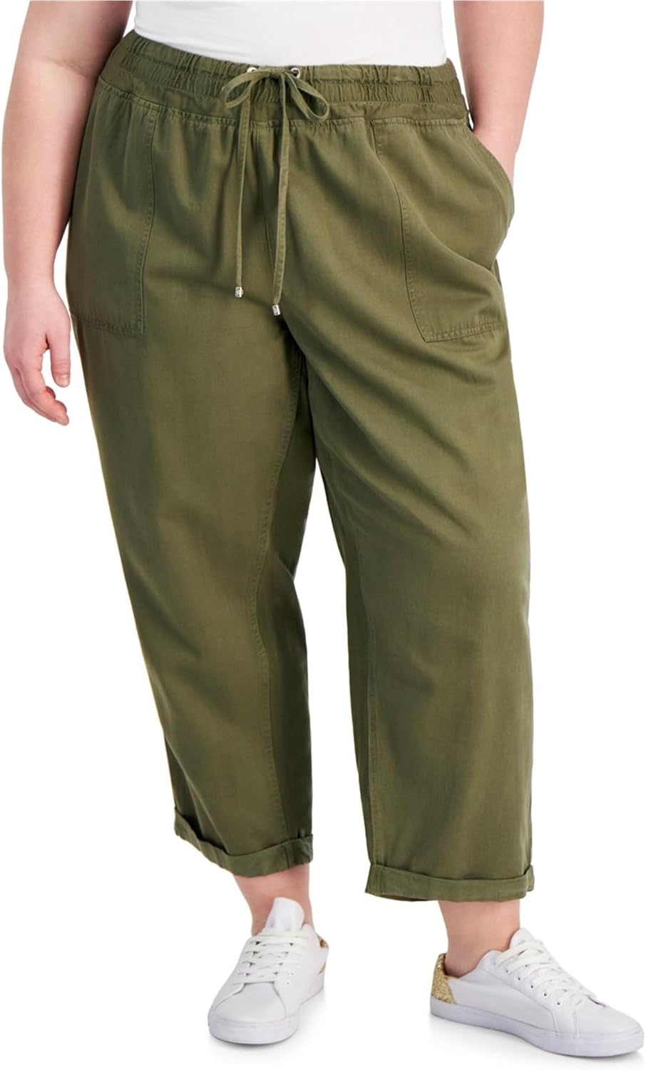 Женские повседневные брюки Tommy Hilfiger из твила с манжетами, Ltpasgrn
Женские повседневные брюки Tommy Hilfiger из твила с манжетами, Ltpasgrn