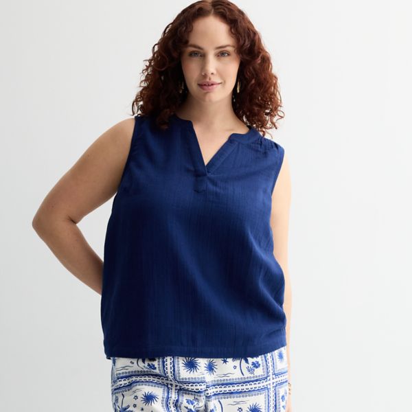 Просторная мягкая блуза из марли Sonoma Goods For Life, синий
Просторная мягкая блуза из марли Sonoma Goods For Life, синий