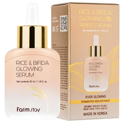 Сыворотка для сияния Rice & Bifida - увлажняющая и питающая кожу сыворотка для лица Farmstay
Сыворотка для сияния Rice & Bifida - увлажняющая и питающая кожу сыворотка для лица Farmstay