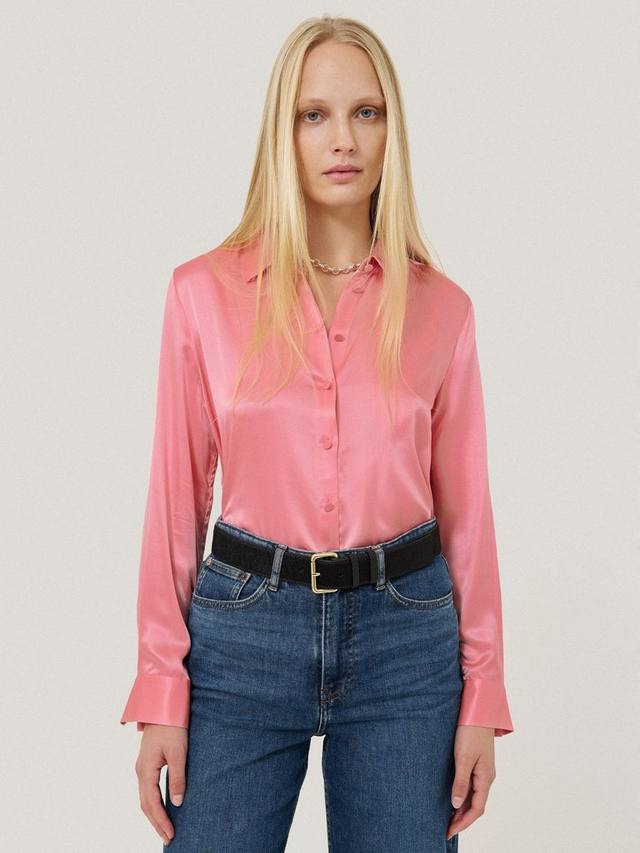 Рубашка из смеси шелка и атласа Jigsaw, розовый
Рубашка из смеси шелка и атласа Jigsaw, розовый
