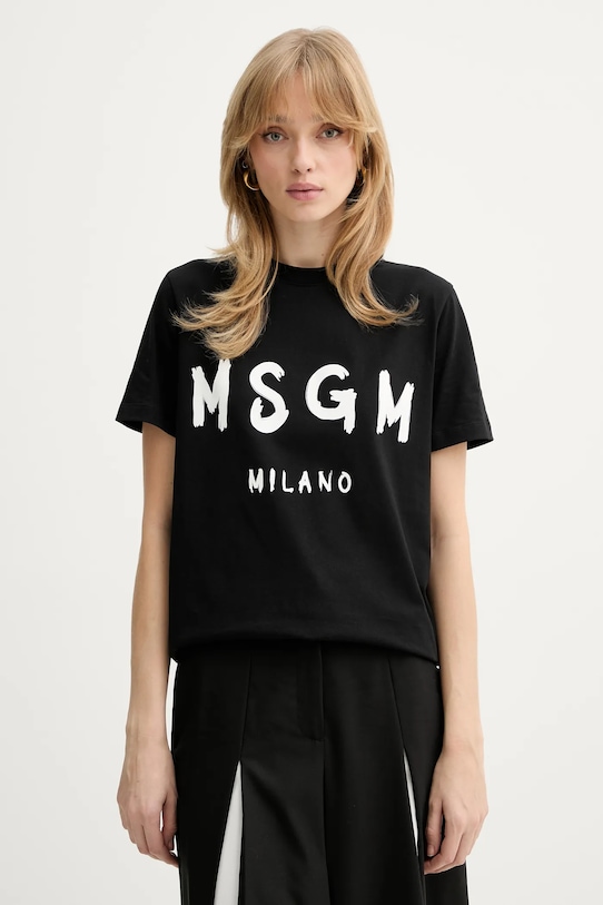 Хлопковая футболка MSGM, черный
Хлопковая футболка MSGM, черный