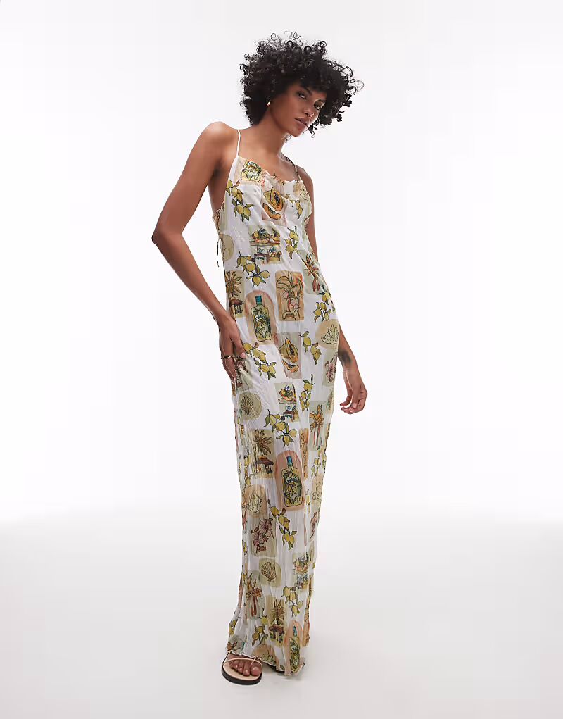 Платье макси Topshop с воротником-хомутиком и цветочным принтом
Платье макси Topshop с воротником-хомутиком и цветочным принтом