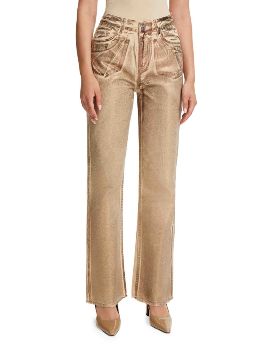 Металлические джинсы прямого кроя Nocturne, коричневый
Металлические джинсы прямого кроя Nocturne, коричневый