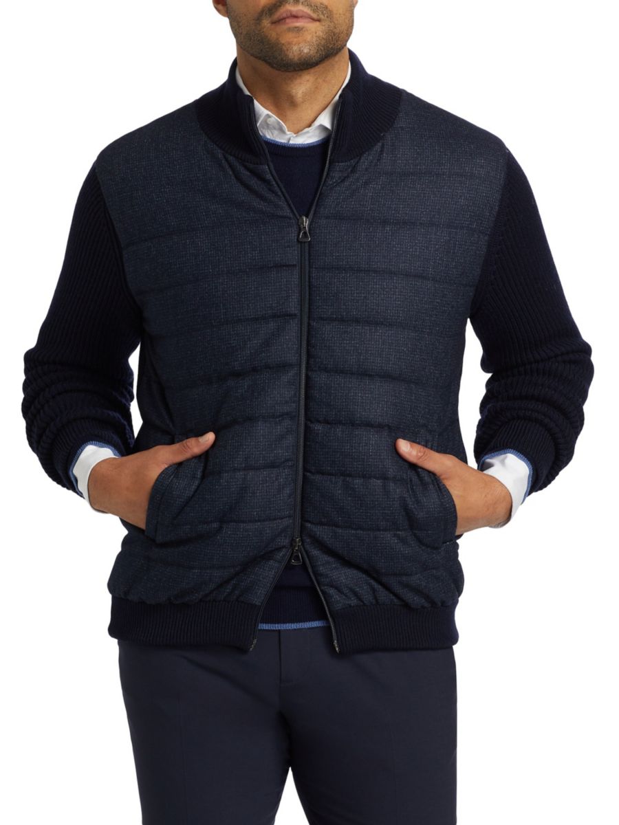 Куртка в смешанной технике Saks Fifth Avenue, темно-синий
Куртка в смешанной технике Saks Fifth Avenue, темно-синий