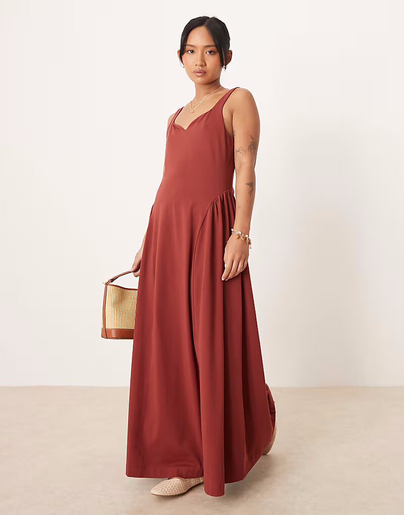 ASOS DESIGN Маленькое летнее платье макси с пышной юбкой цвета ржавчины ASOS Petite
ASOS DESIGN Маленькое летнее платье макси с пышной юбкой цвета ржавчины ASOS Petite