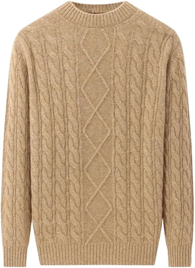 Мужской утолщенный однотонный кашемировый свитер
Мужской утолщенный однотонный кашемировый свитер