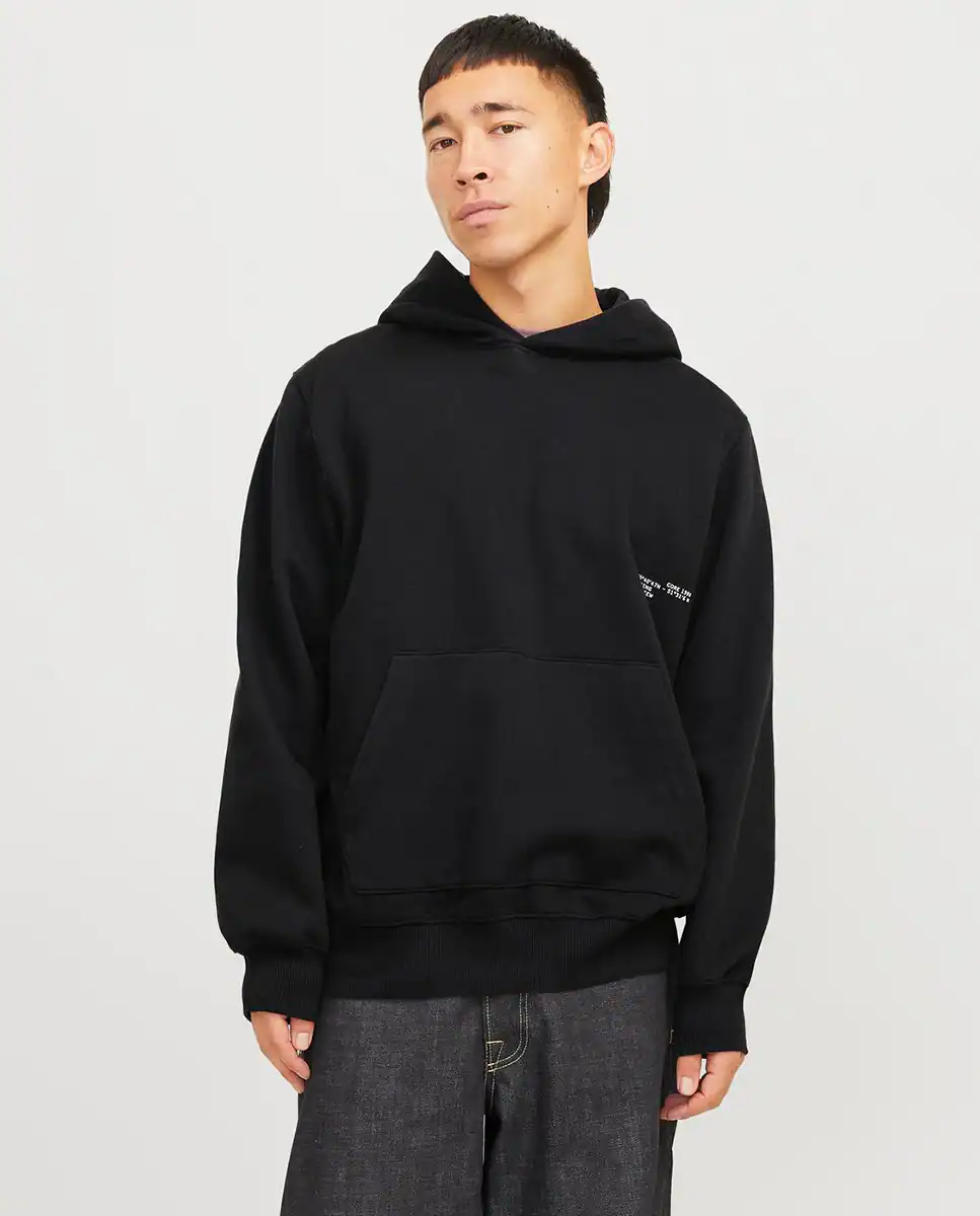 Мужская толстовка с капюшоном и длинными рукавами, с логотипом спереди Jack & Jones, черный
Мужская толстовка с капюшоном и длинными рукавами, с логотипом спереди Jack & Jones, черный