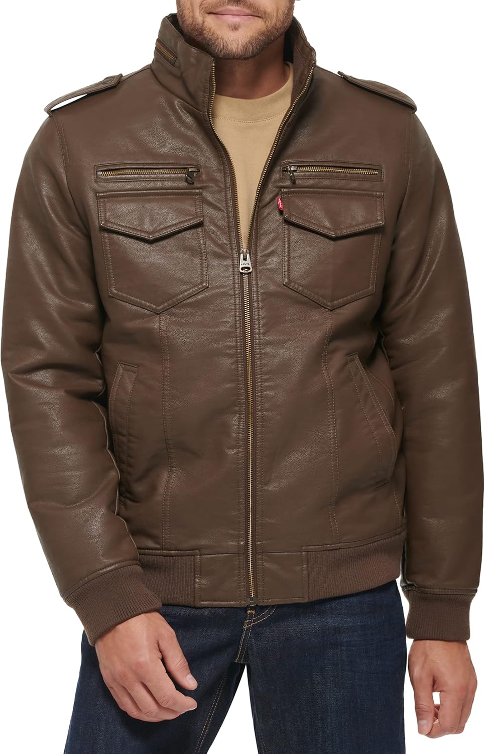 Мужская винтажная куртка-бомбер Levi's из искусственной кожи с оленем (стандартная и для больших и высоких), Dark Earth
Мужская винтажная куртка-бомбер Levi's из искусственной кожи с оленем (стандартная и для больших и высоких), Dark Earth