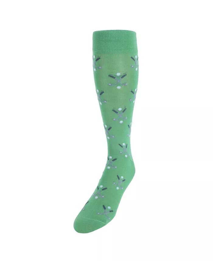 Мужские носки Hole In One Golf Novelty из мерсеризованного хлопка до середины икры TRAFALGAR, зеленый 
Мужские носки Hole In One Golf Novelty из мерсеризованного хлопка до середины икры TRAFALGAR, зеленый