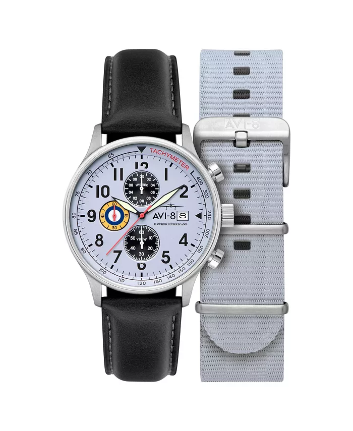 Мужские часы Hawker Hurricane Classic Chronograph с черным кожаным ремешком, 43.5 мм AVI-8
Мужские часы Hawker Hurricane Classic Chronograph с черным кожаным ремешком, 43.5 мм AVI-8