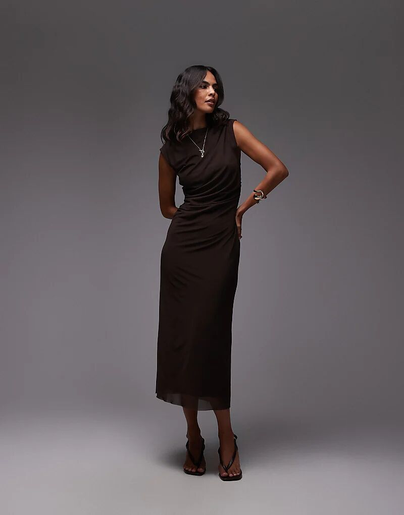 Платье миди из сетки & Other Stories с драпировкой темно-коричневого цвета
Платье миди из сетки & Other Stories с драпировкой темно-коричневого цвета