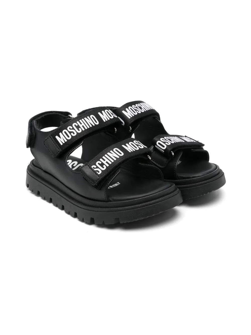 Кожаные сандалии Moschino Kids, черный
Кожаные сандалии Moschino Kids, черный