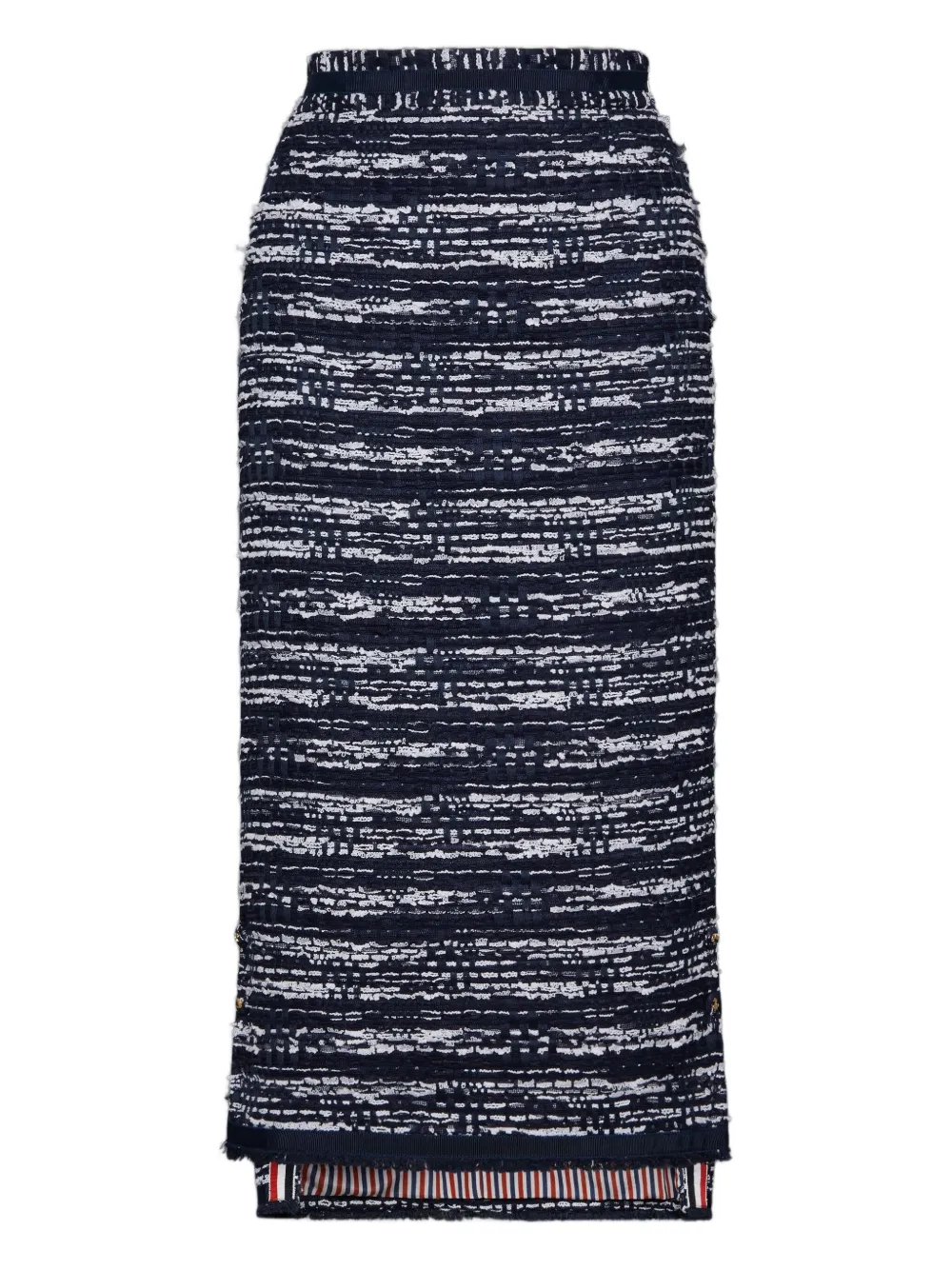 Юбка из твида с бахромой по подолу THOM BROWNE, синий
Юбка из твида с бахромой по подолу THOM BROWNE, синий