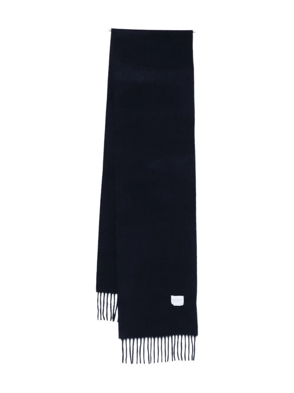 Кашемировый шарф с бахромой Sunspel, синий
Кашемировый шарф с бахромой Sunspel, синий