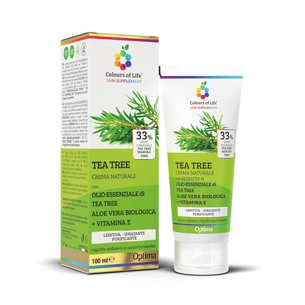 Colours of Life Skin Supplement Tea Tree Natural Cleansing Cream с органическим алоэ вера и витамином Е 100 мл Optima Naturals Srl
Colours of Life Skin Supplement Tea Tree Natural Cleansing Cream с органическим алоэ вера и витамином Е 100 мл Optima Naturals Srl