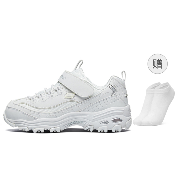 Нескользящие, амортизирующие, износостойкие, дышащие, низкие детские кроссовки для повседневной носки, серебристые, для подростков Skechers Kids, белый/серебряный 
Нескользящие, амортизирующие, износостойкие, дышащие, низкие детские кроссовки для повседневной носки, серебристые, для подростков Skechers Kids, белый/серебряный