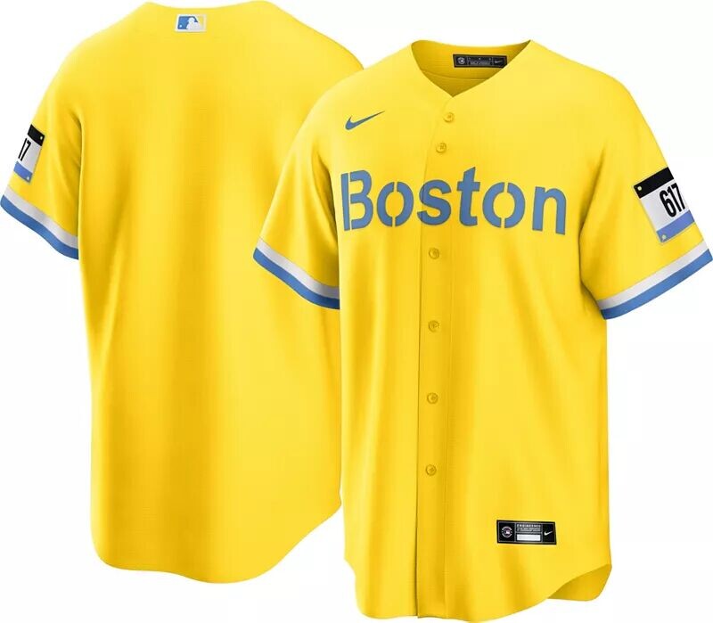 Мужская бейсбольная майка Nike Boston Red Sox Gold 2021 City Connect Replica
Мужская бейсбольная майка Nike Boston Red Sox Gold 2021 City Connect Replica