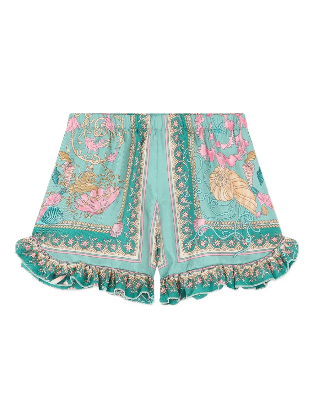 Шорты Underwater Barocco с оборками Versace Kids, зеленый
Шорты Underwater Barocco с оборками Versace Kids, зеленый