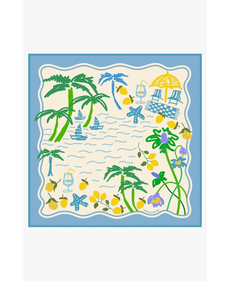 Двусторонний шелковый шарф Capri Impression Jessie Zhao New York, Blue
Двусторонний шелковый шарф Capri Impression Jessie Zhao New York, Blue