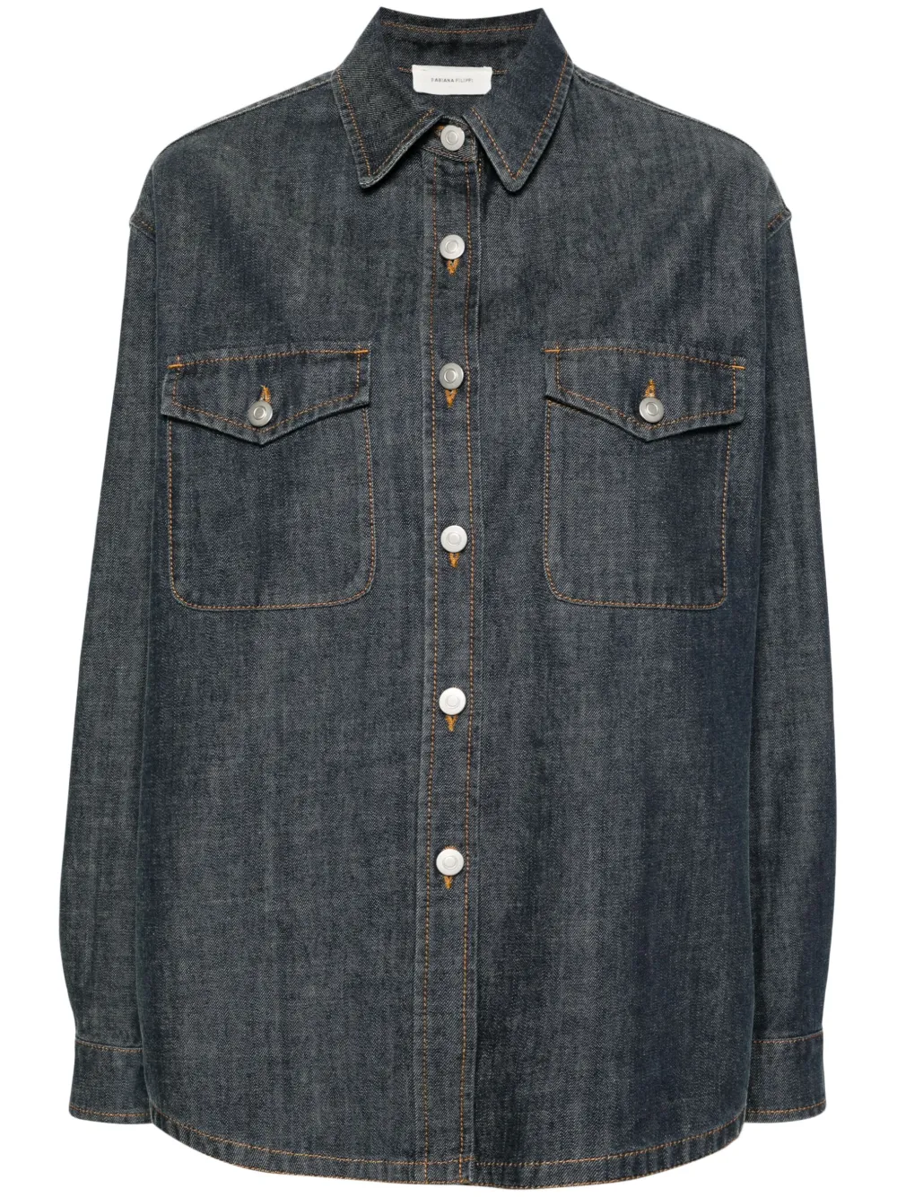 Джинсовая рубашка с длинными рукавами Fabiana Filippi, синий
Джинсовая рубашка с длинными рукавами Fabiana Filippi, синий